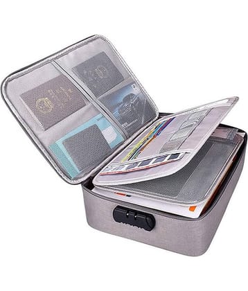 Document Organizer Bag Multilayer Travel File Organiser Document Storage Bag with Lock Waterproof File Folders Bag for Certificates & Document Safe Pouch Bag for Home Office Travel