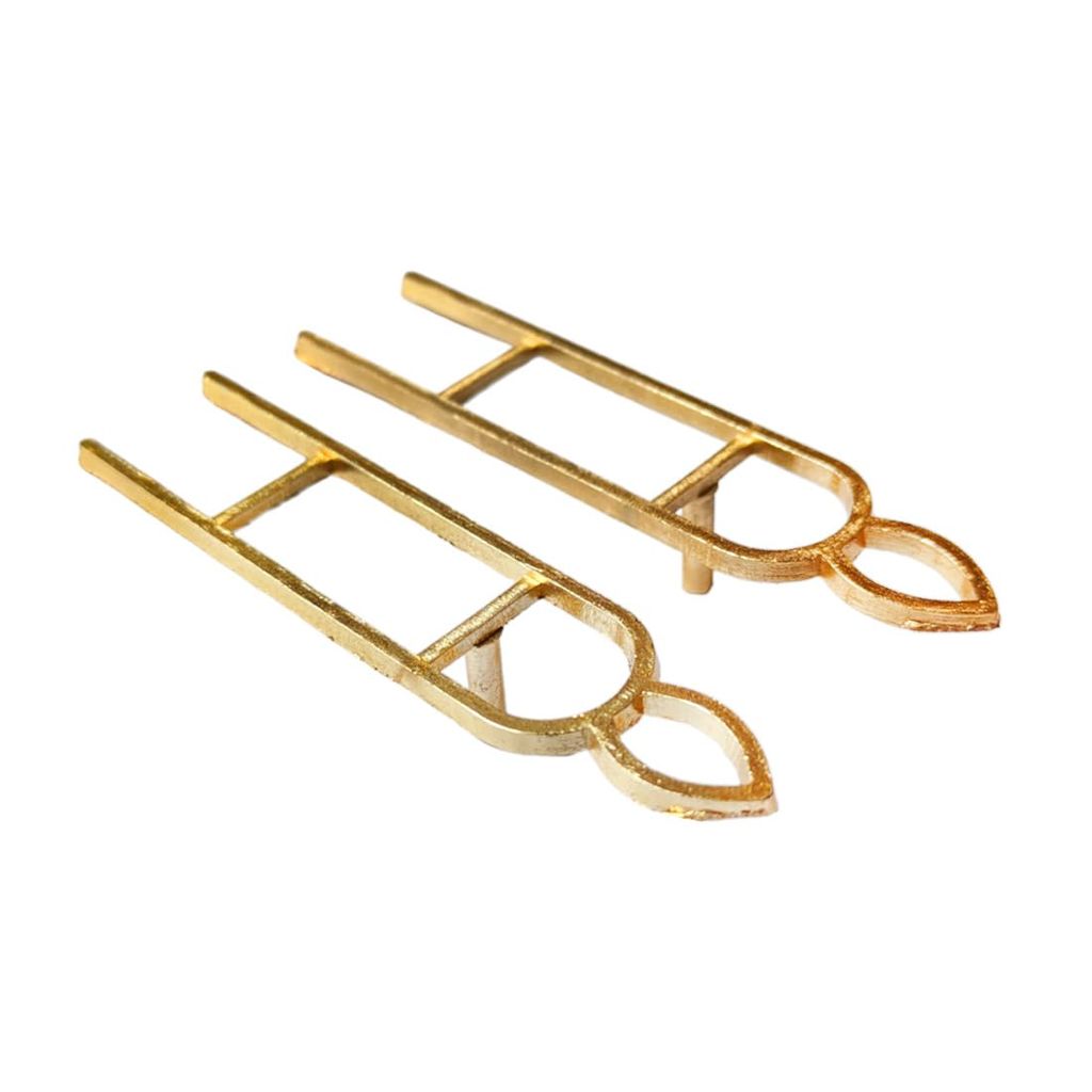 MAYAPURI Metal Tilok Kathi or Tilak Mold (U Shape) Tilak, Tika Stamp, Religious Tilak Stamp Golden (Pack of 2) - Pooja Needs | Buy online on ZillyBuy