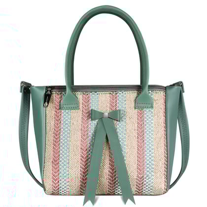 Green Glamorous Faux Leather Handbag For Women And Girls HB25