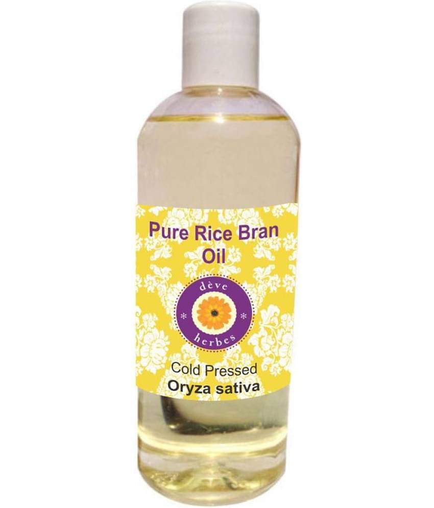 Deve Herbes Pure Rice Bran (Oryza sativa) Carrier Oil 200 ml