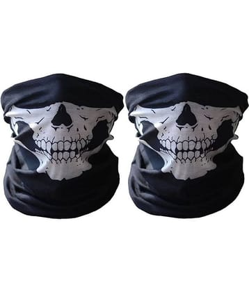 Pindia 2 Pc Neck Face Protection Skull FOR  Face  - Black
