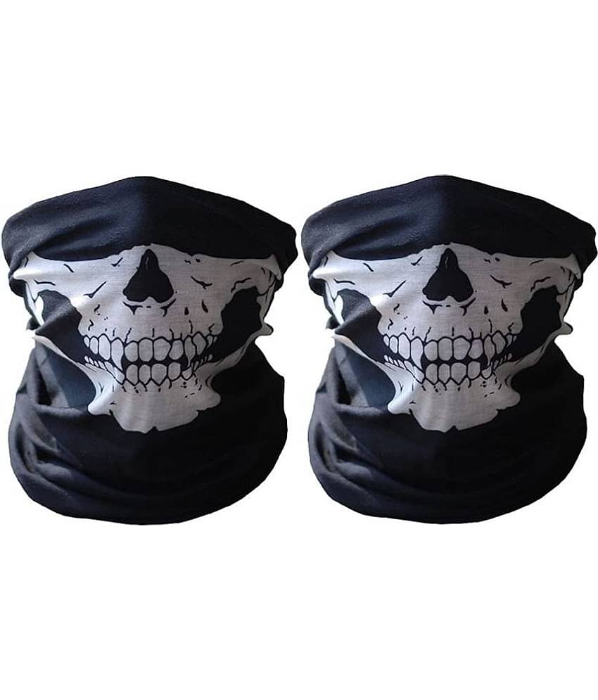Pindia 2 Pc Neck Face Protection Skull FOR  Face  - Black