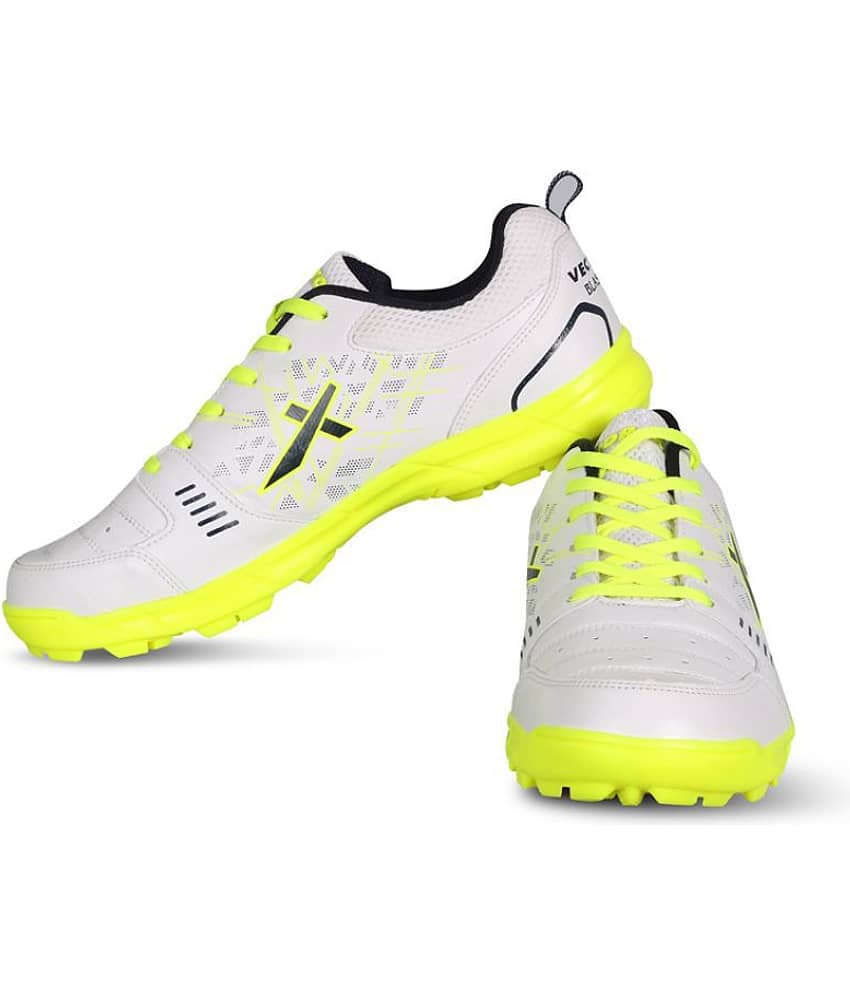 Vector X Blaster-22 Yards Cricket Shoes for Men's (White-Green)