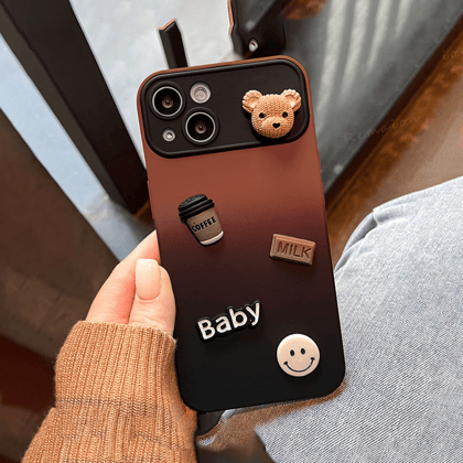 iPhone 14 Choco Coffee Case-Brown + Black