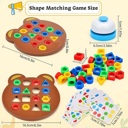 Kidology Geometric Shape and Color Matching Puzzle Board Game with Bell for Kids 3+ Years | Sensory Educational, Fun and Learning Toy for Children | Ideal... Kidology Geometric Shape and Color Matching Puzzle Board Game with Bell for Kids 3+ Years | Sensory Educational, Fun and Learning Toy for Children | Ideal...