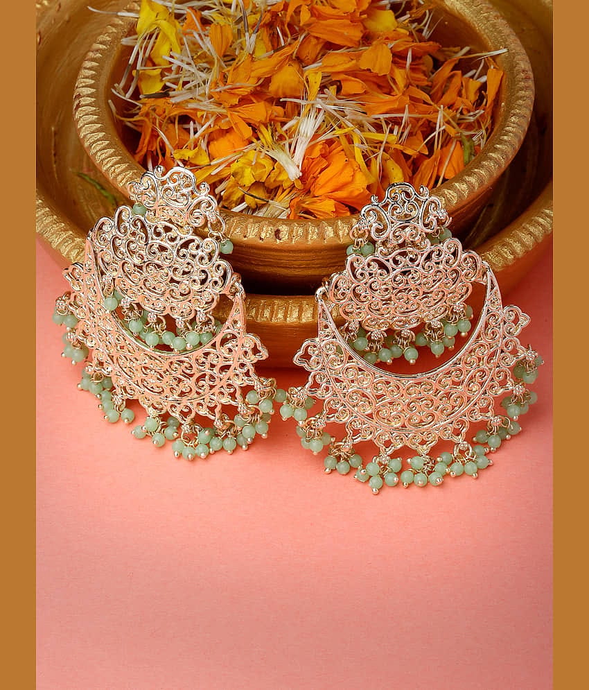 Studio Sukkhi Green Chandbalis Earrings ( Pack of 1 )
