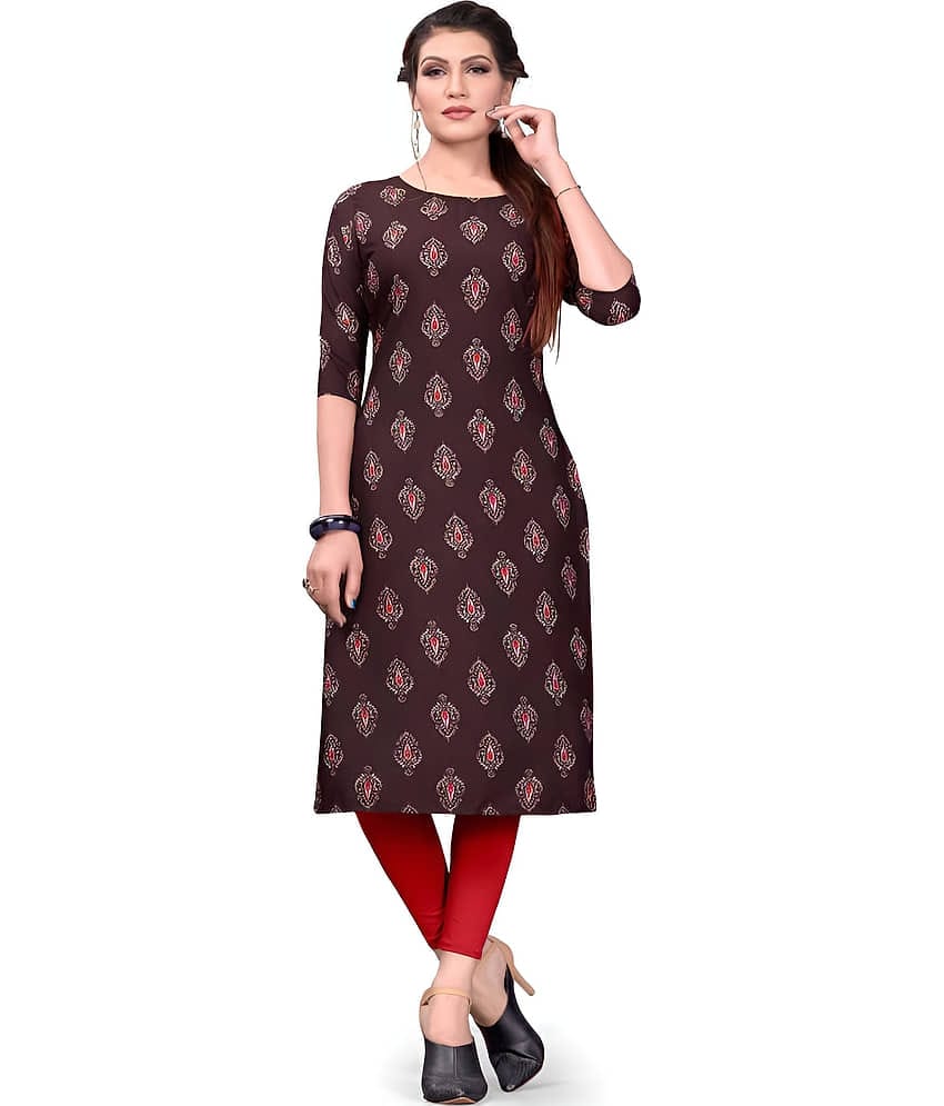 AK FASHION MALL Women Crepe Printed Straight Kurti ( Multicolor )