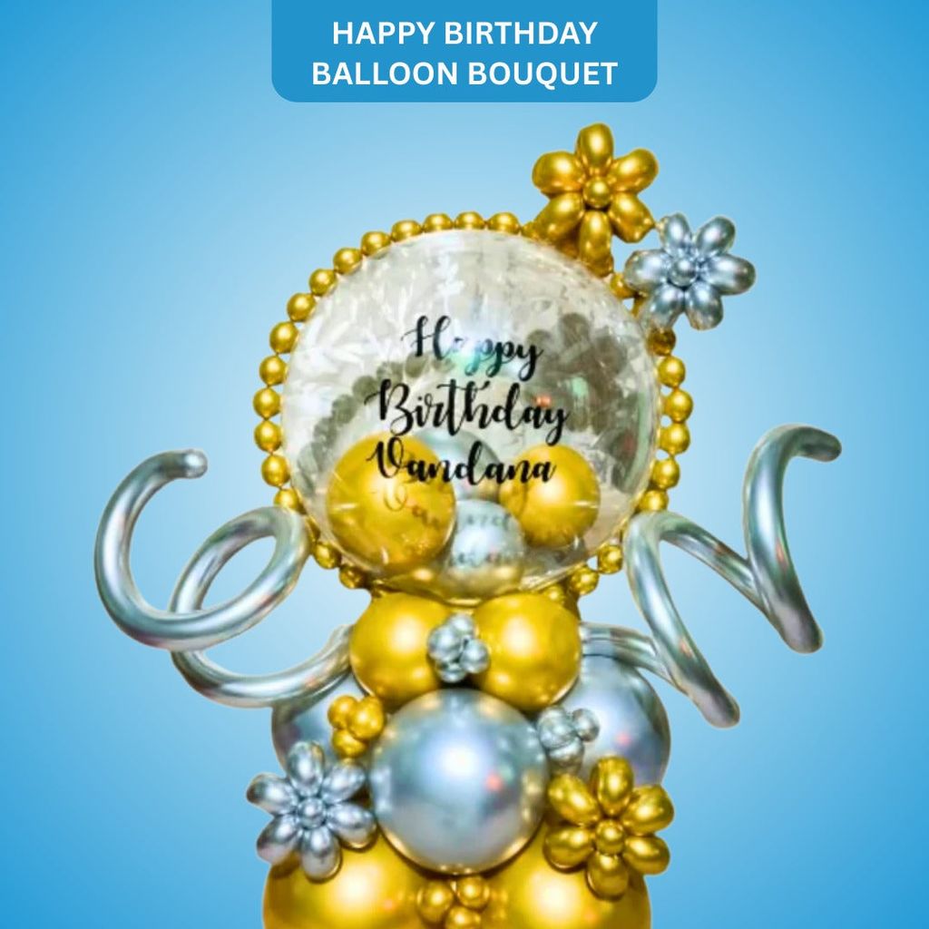 Happy Birthday Balloon Bouquet - Flowers | Buy online on ZillyBuy