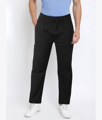 JB JUST BLACK Loose Flat Men's Chinos - Black ( Pack of 1 )