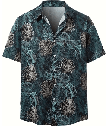 BEAUE Poly Cotton Regular Fit Printed Half Sleeves Men's Casual Shirt - Blue ( Pack of 1 )