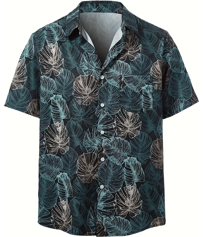 BEAUE Poly Cotton Regular Fit Printed Half Sleeves Men's Casual Shirt - Blue ( Pack of 1 )