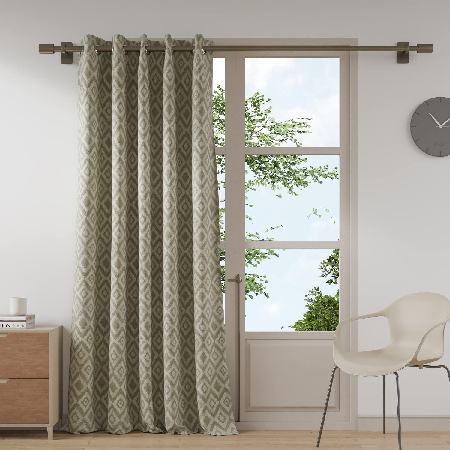 DDECOR - 100% PolyesterJacquard And Woven PatternDoor 7 Ft|135 CM X 225 CM| - Beige