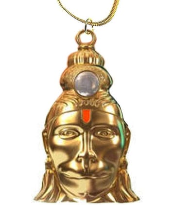 2Hanuman chalisa yantra with locket Chalisa Printed on Optical Lens with Gold Plated Chain / 24 k Gold plated Hanuman Chalisa Yantra Pendant
