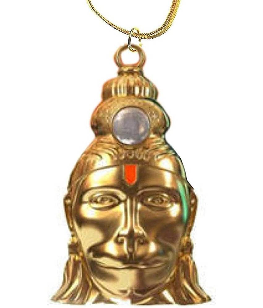 2Hanuman chalisa yantra with locket Chalisa Printed on Optical Lens with Gold Plated Chain / 24 k Gold plated Hanuman Chalisa Yantra Pendant