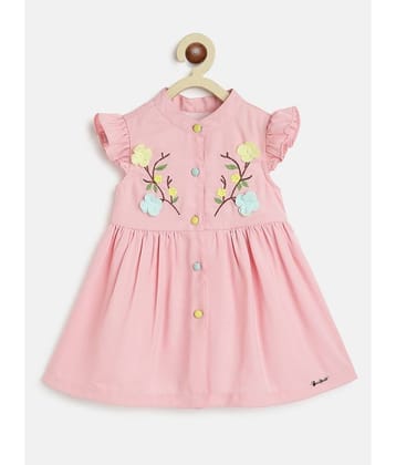 Nauti Nati Pink Polyester Baby Girl Dress ( Pack of 1 )