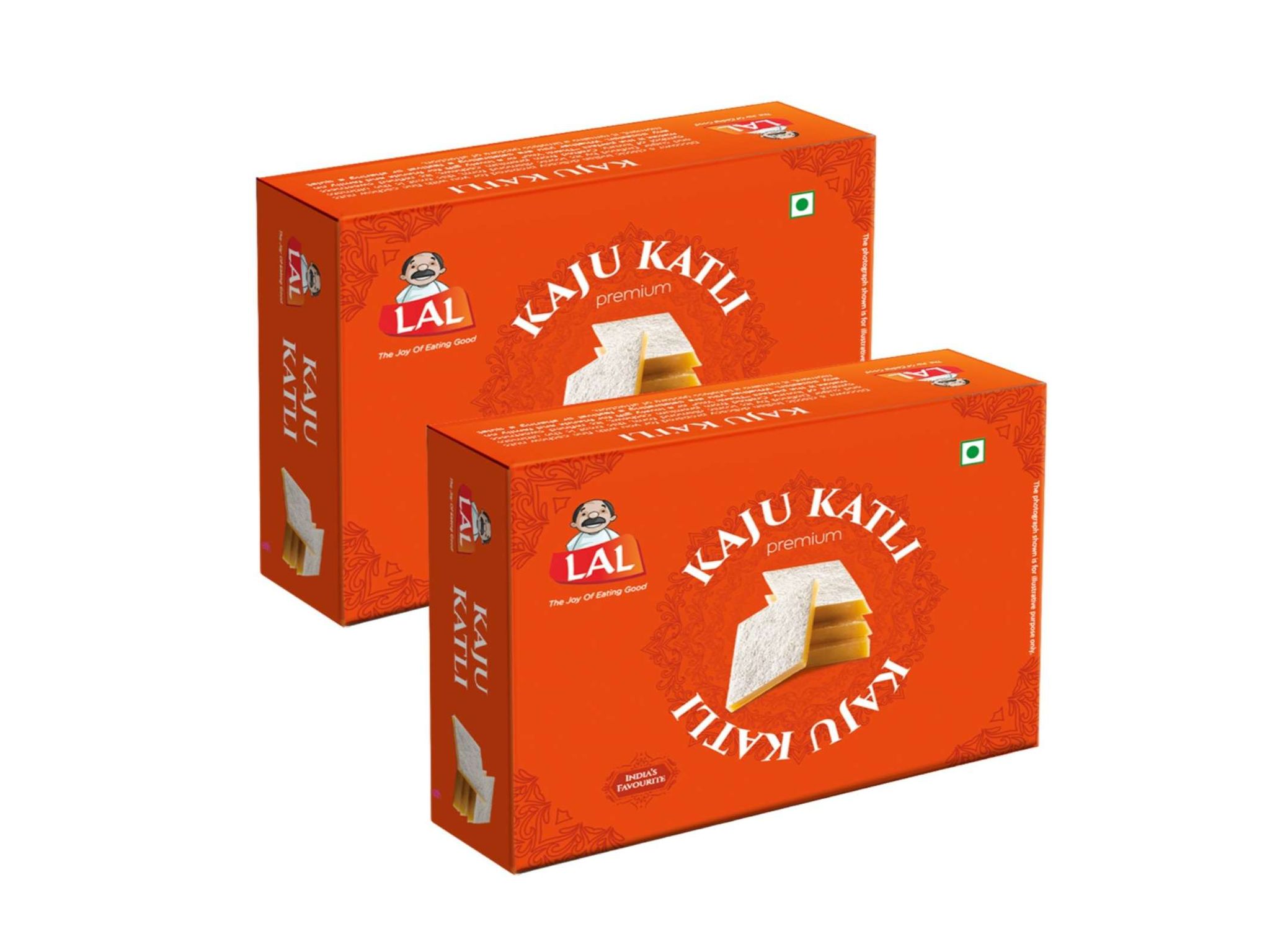 Lal Sweets Kaju Katli 200g Pack of 2 | Premium Cashew Barfi | Traditional Indian Mithai | Perfect for Festivals, Gifting & Celebrations