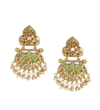 Generic Women's Rose Gold Plated Alloy Earrings-PID47338