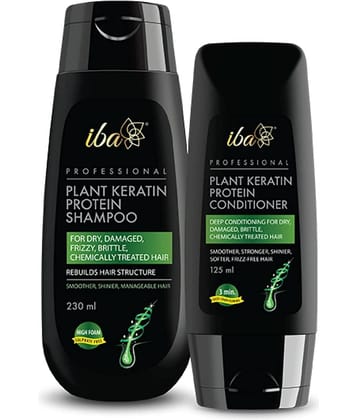 Iba Plant Keratin Shampoo & Conditioner Combo , High Foaming Formula for Dry Frizzy Damaged Hair, (Pack of 1)