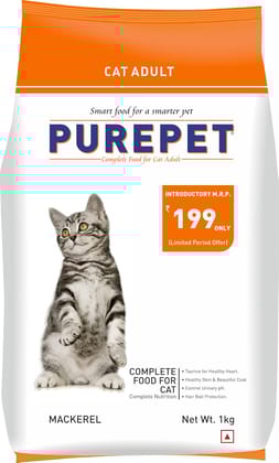 Purepet Mackerel Adult Cat Food 1kg