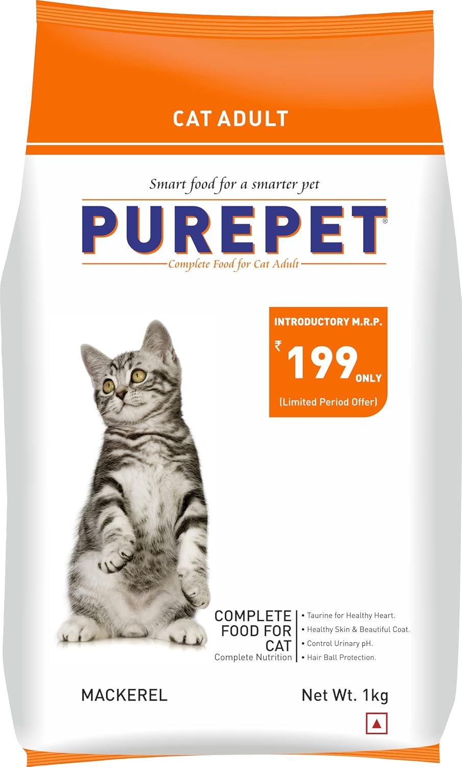 Purepet Mackerel Adult Cat Food 1kg