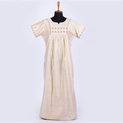 Nstyle Cotton Nighty PLEATED 2XL