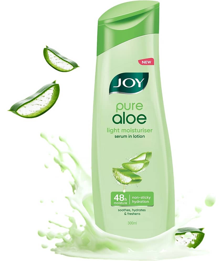 Joy Aloe Vera Serum Body Lotion for 24 Hour Moisturization in Summers For Oily Skin 300ml (Pack of 1)