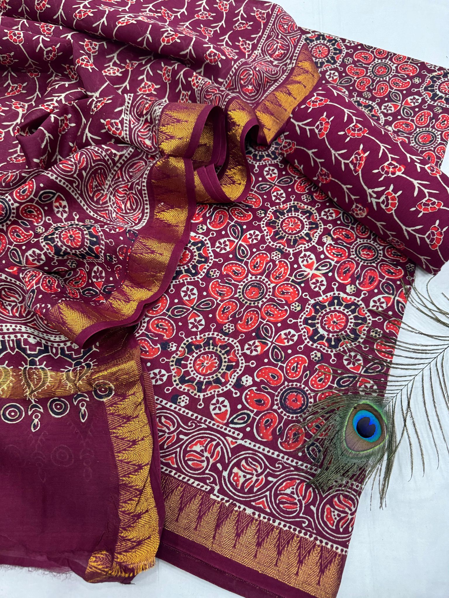 Maheshwari Silk Suit Set