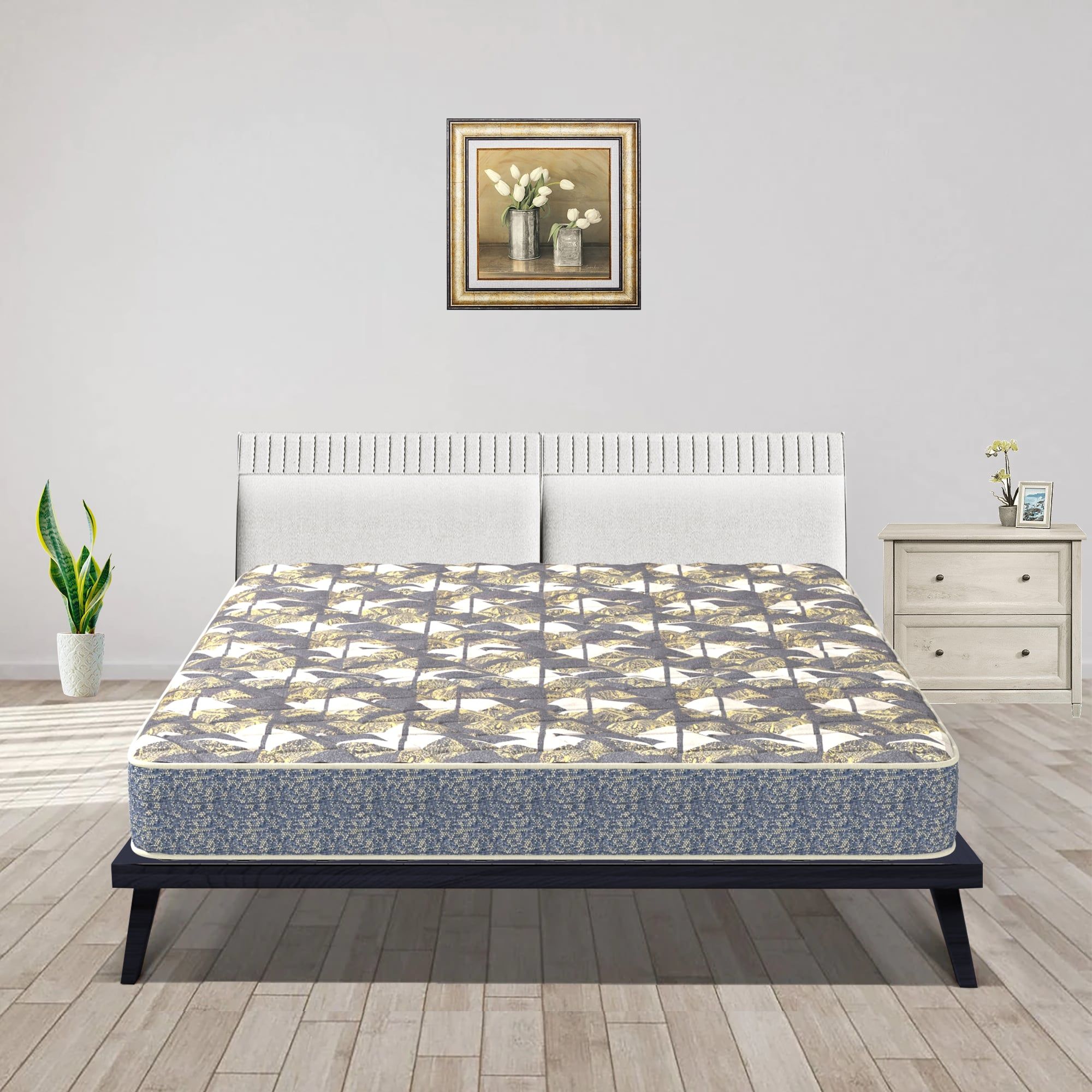 Coirfit Recharge Orthopedic With Rebotech Technology 4.5 Inch Double Size Bonded Foam Mattress (72X48 Inches) Double-Sided Quilted, Premium Knitted Fabric | 5-Year Warranty