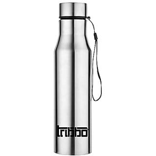 TRIBBO Stainless Steel Water Bottle 1 litre Water Bottles For Fridge School,Gym,Home,office,Boys   Girls Kids Leak Proof(SILVERSIPPER CAP SET OF 1 1000 ML Model-Diana)