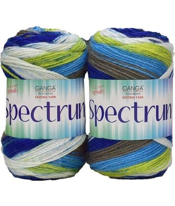 Ganga Spectrum M_G Mavi (blue) (500 gm)  Wool Ball Hand knitting wool