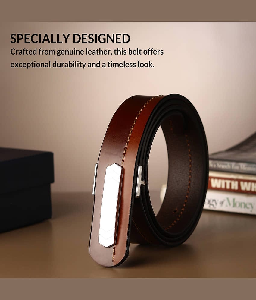 WARCKS - Brown 100% Leather Men's Formal Belt ( Pack of 1 )