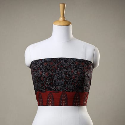 Ajrakh Block Printed Cotton Blouse Piece