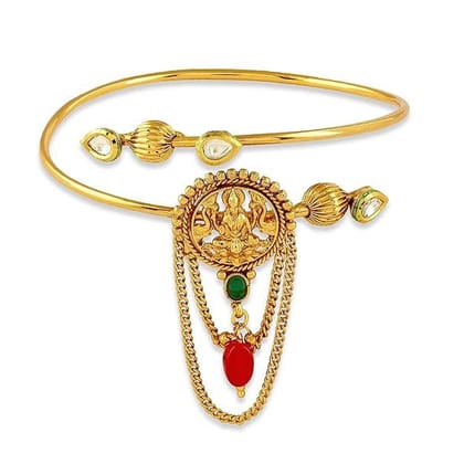 Women Gold-Toned Brass Temple Gold-Plated Armlet Bracelet