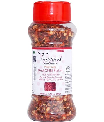Tassyam Red Chili Flakes 50 gm