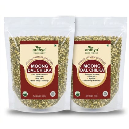 ORGANIC MOONG DAL CHILKA PACK OF 2 - 1000 gm