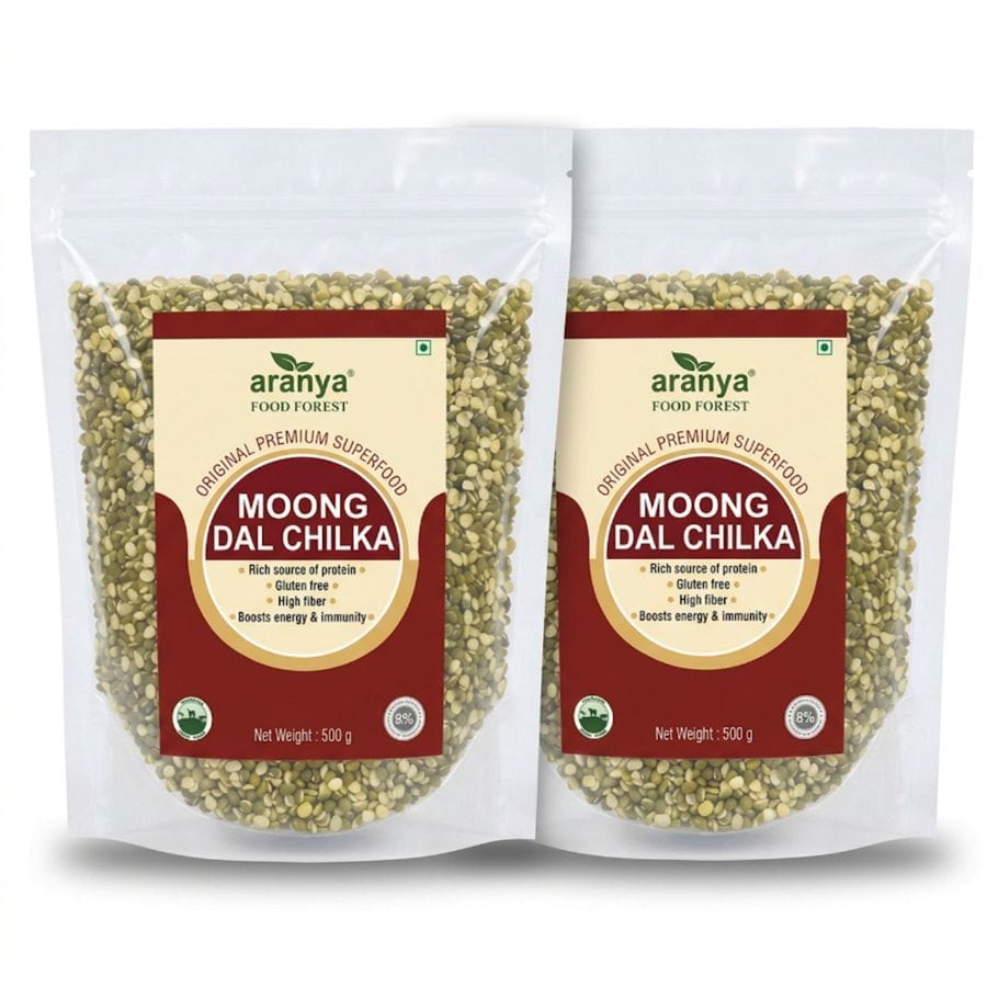 ORGANIC MOONG DAL CHILKA PACK OF 2 - 1000 gm