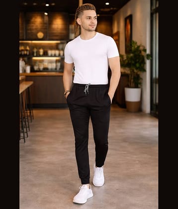 Kashvi Black Lycra Men's Trackpants ( Pack of 1 )