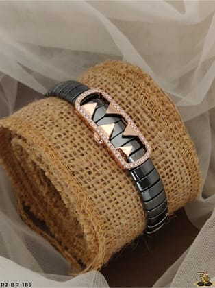 High Qulity Finishing Rose Gold Pleted Mens Style Ceramic Band RJ-BR-189