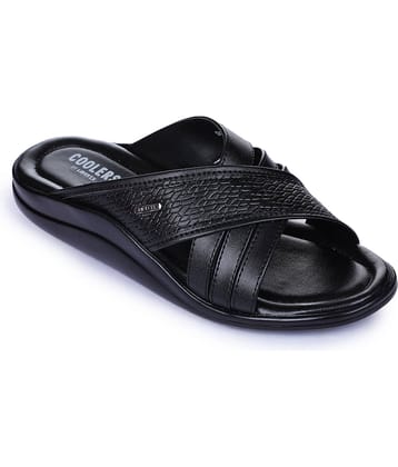 Liberty Black Men's Leather Slipper