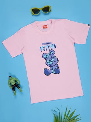 Psycho Bear T-shirts for Boys & Girls-4-5Y / Pink