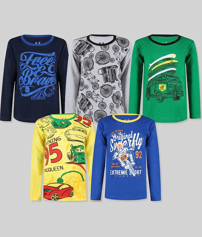 E1K Pack of 1 Boys Cotton T-Shirt ( Multicolor )