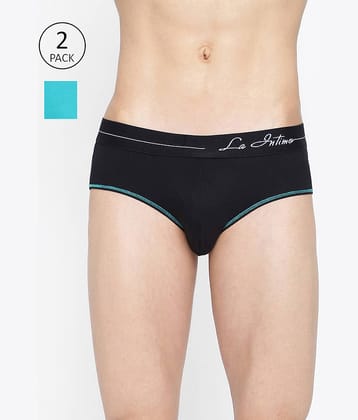 La Intimo Pack of 2 Cotton Briefs For Men's ( Multicolor )