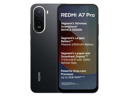Redmi A7 Pro 4G Smartphone, 4GB RAM, 64GB Storage - Black