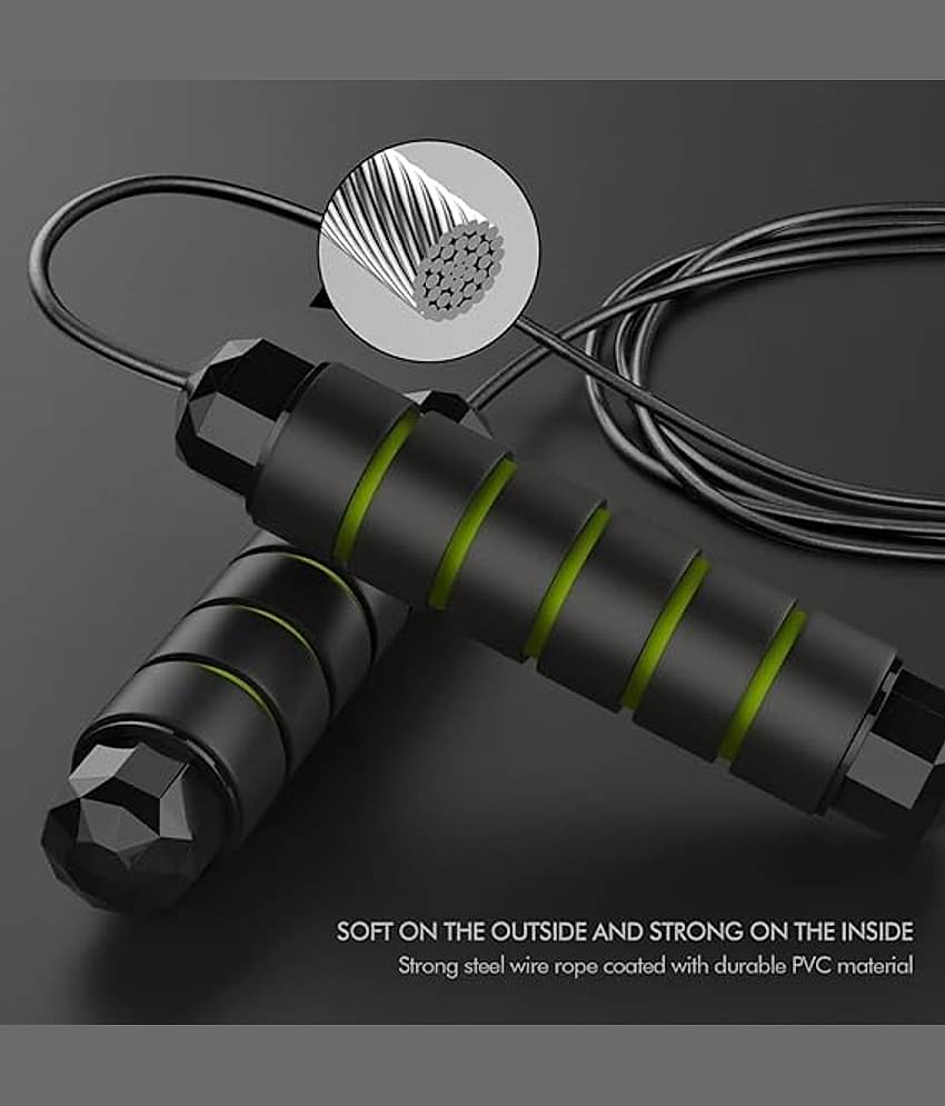 Adjustable Skipping Rope,Tangle Free, Ball Bearing for Fast & Smooth Workout ,Jump Rope for Workouts, CrossFit,  Memory Foam Handles for Women, Men & Kids, Pack of 1