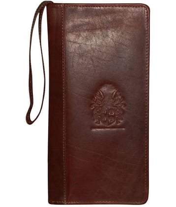 Style 98 Zip Maroon Long Card Holder
