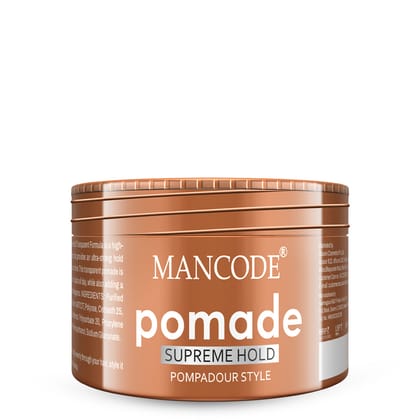 Mancode Pomade Supreme Hold Hair Wax | Strong Hold, High Shine & Long-Lasting Styling for Men