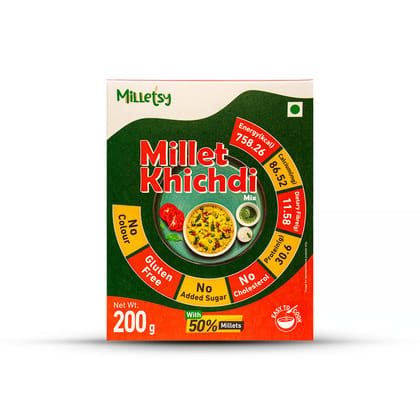 Milletsy Millet Khichdi Instant Mix Healthy Ready to Cook Mix 200 g Milletsy Millet Khichdi Instant Mix Healthy Ready to Cook Mix 200 g