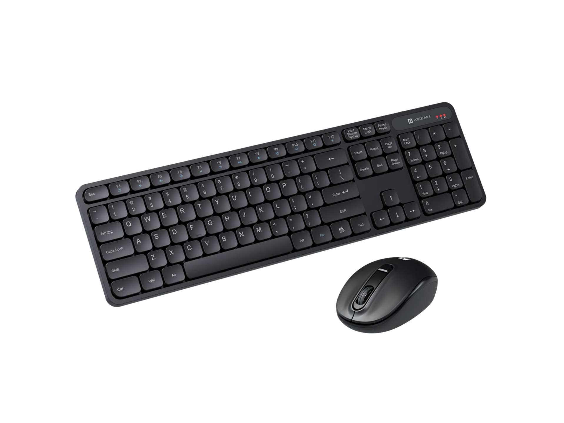 Portronics Key8 Combo, 2.4 GHz Wireless, Noise-free Operation, Large Keycaps, Adjustable DPI