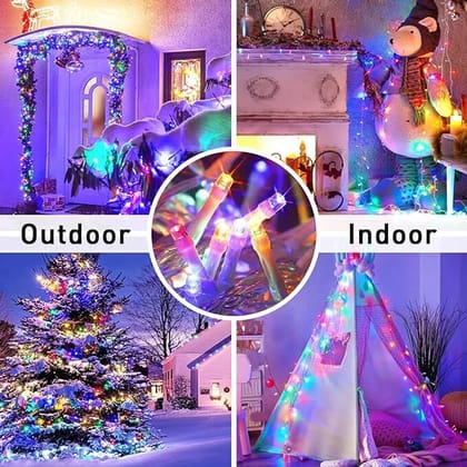 SPARKWORLD Multicolor 112 LEDs Color Changing Bulb Rice Lights Serial String Led Light Comes with 8 Modes Changing Controller for Indoor & Outdoor Home Decoration, Diwali, Christmas, Patio Garden Yard (Multicolor, (Pack Of 1) | Size: 40 M | Colour: 40M