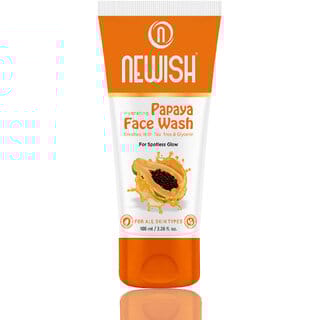 Newish Hydrating Papaya Face Wash, Enriched With Turmeric  Vitamin E, For All Type Skin, 100ml